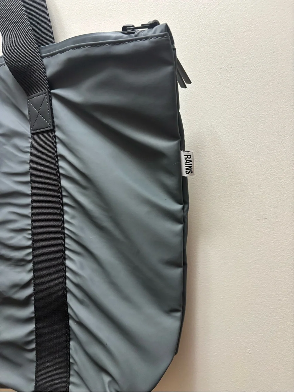 Rains waterproof Dark Gray Zip-Top Utility Tote